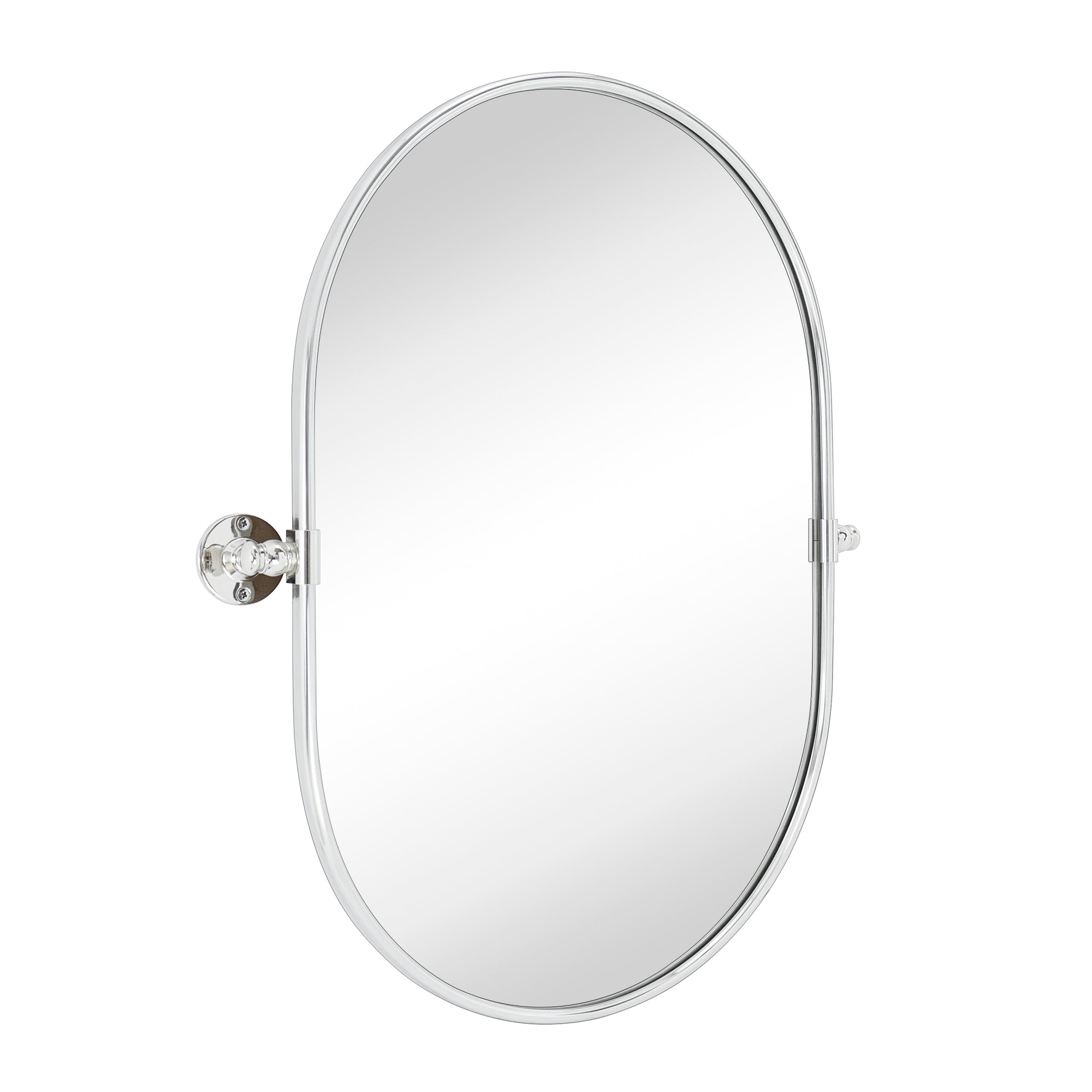 Pill Oval Metal Framed Tilting Wall Mounted Bathroom Vanity Mirror