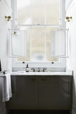 Rectangular Metal Framed Wall Mounted Bathroom Vanity Mirror