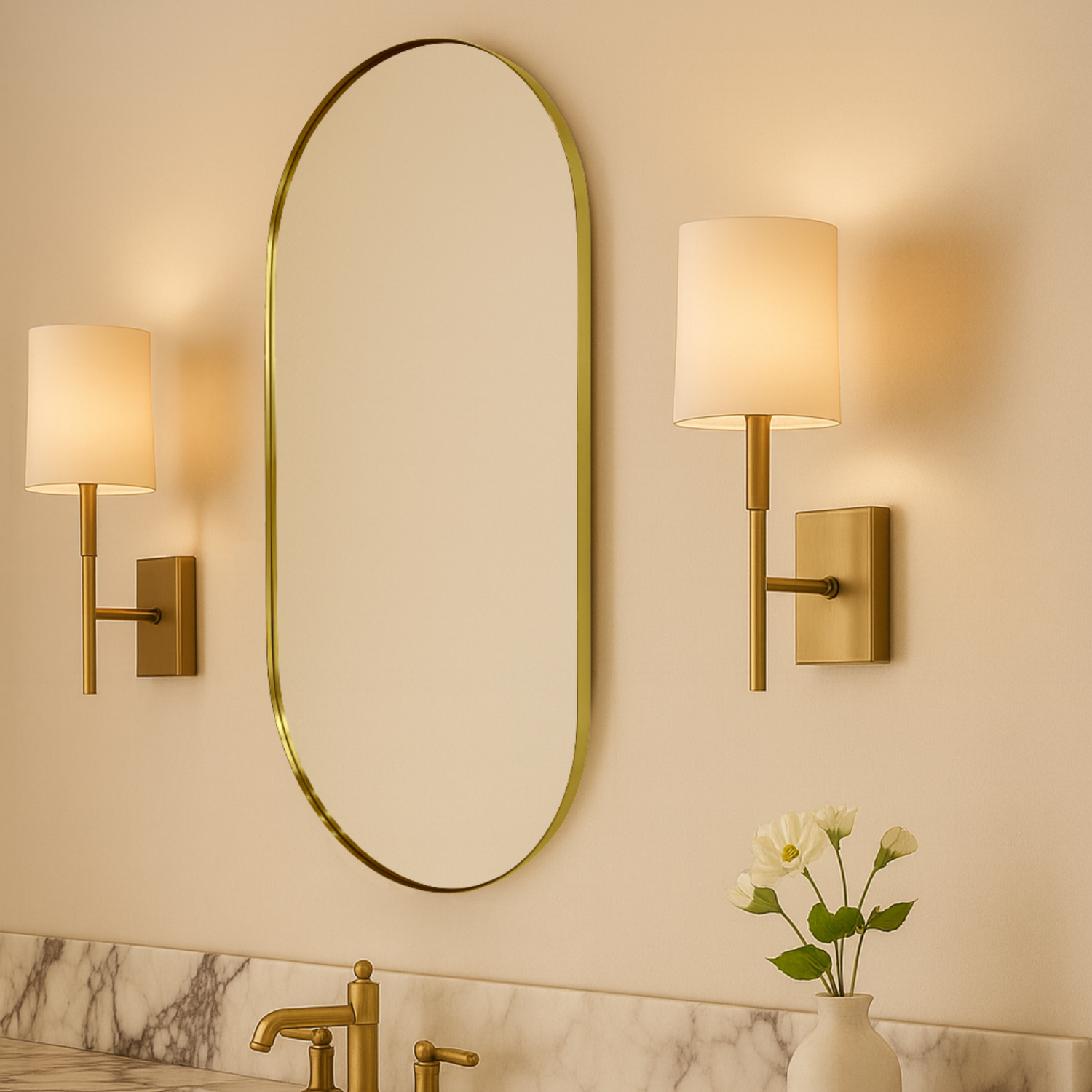Cristos Mid-century Pill Wall Mirrors