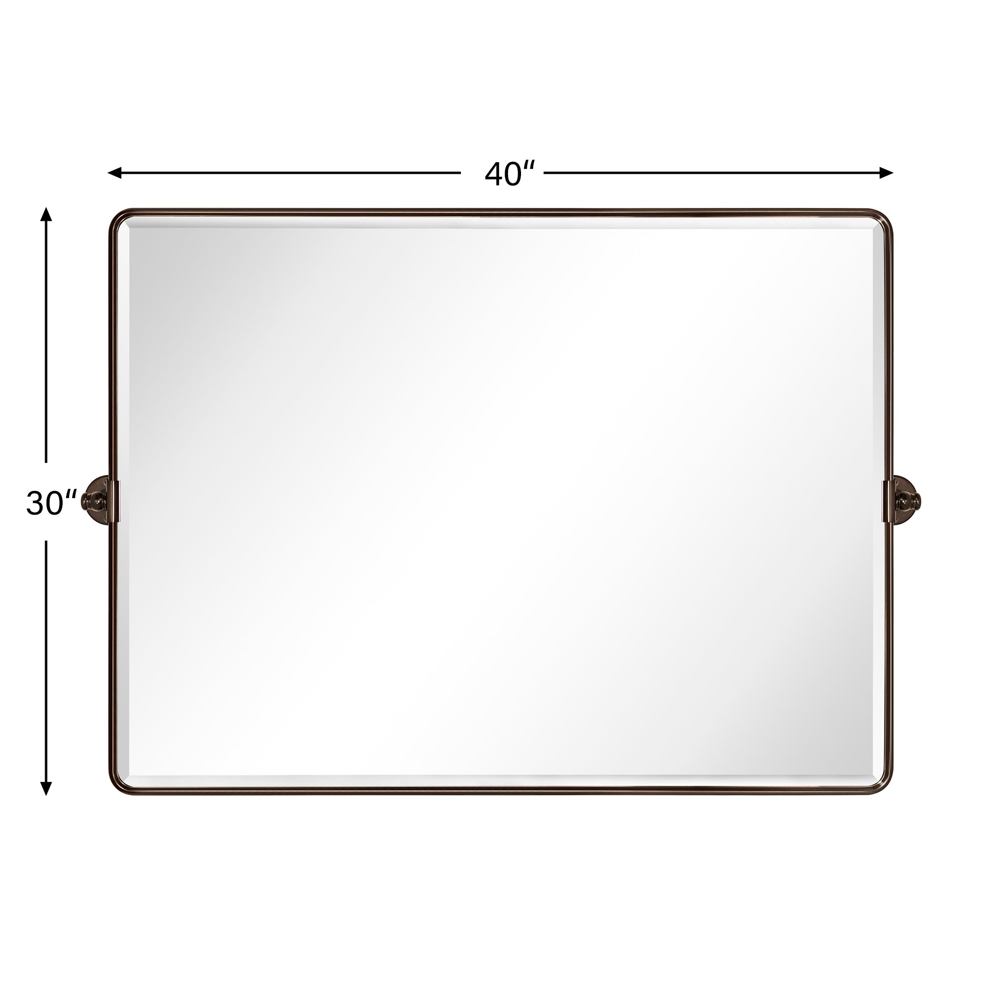 Rectangular Metal Framed Pivot Wall Mounted Bathroom Vanity Mirror