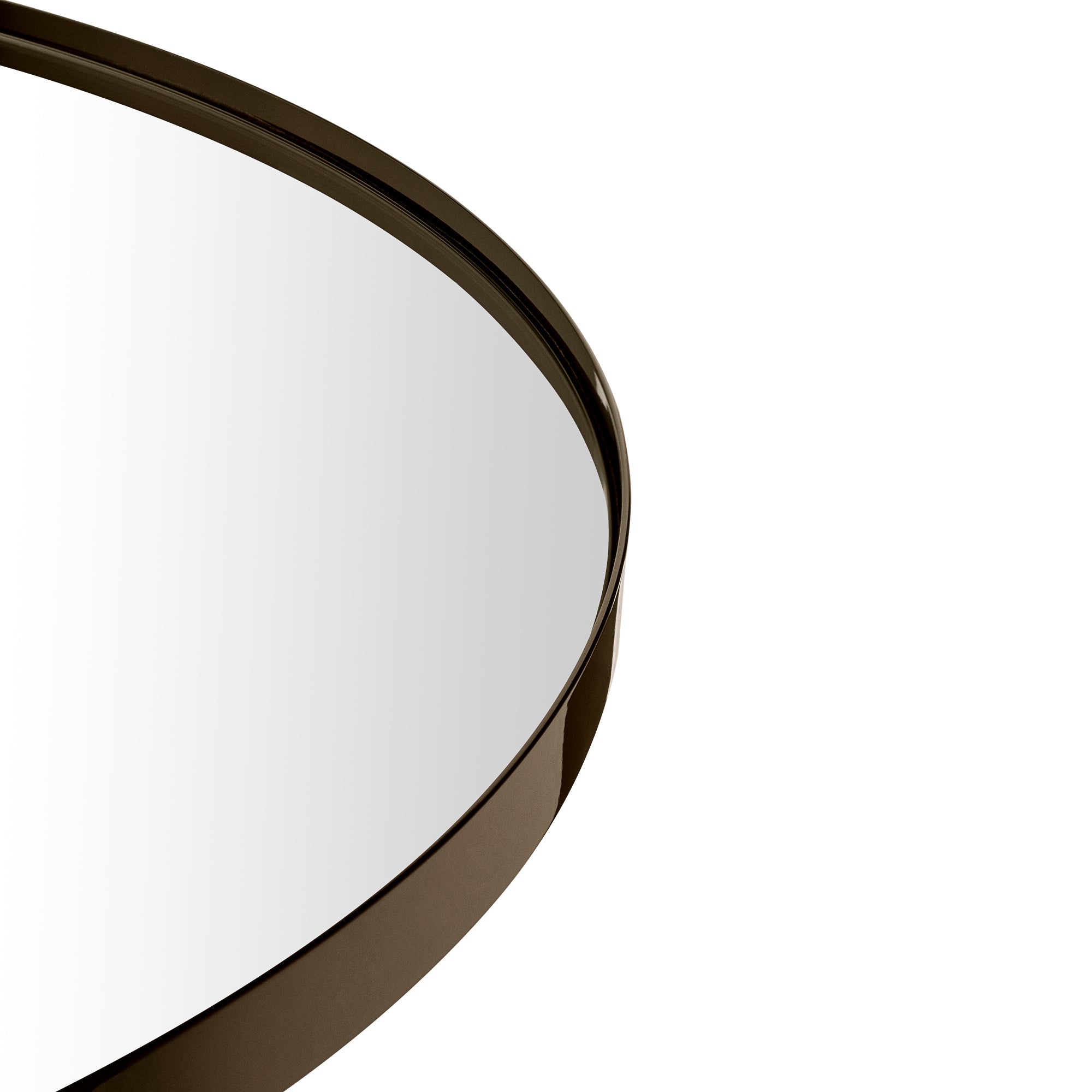 TEHOME Yolanta Circular Round Stainless Steel Framed Wall Mounted Bathroom Vanity Mirror
