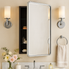 Farmhouse Rectangle Recessed Mount Bathroom Medicine Cabinet with Mirrors