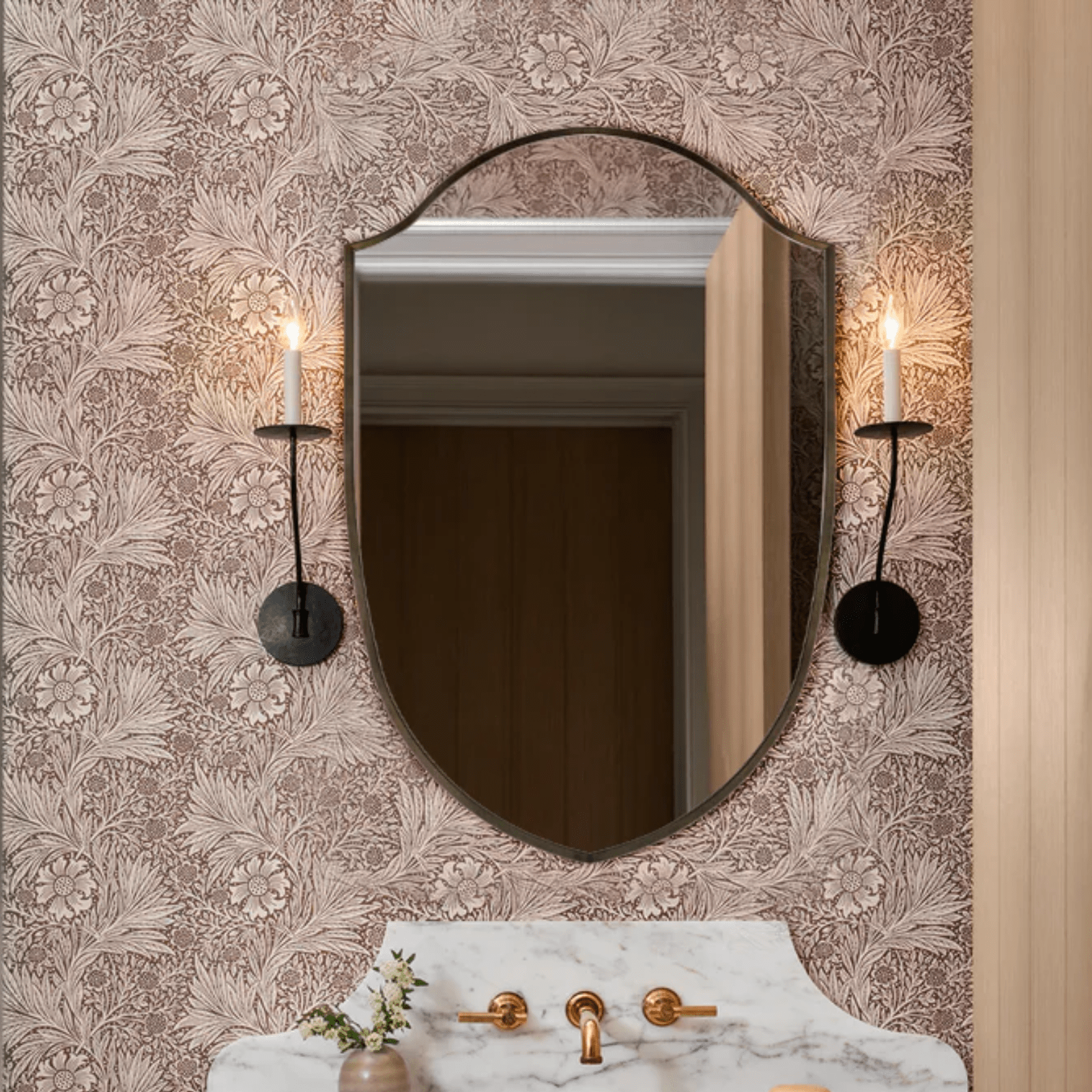 Faus Modern Irregular Wall Mirrors GC-XY007 Black 20x30" TEHOME