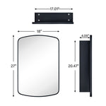 Recessed and Surface Mount Metal Framed Bathroom Medicine Cabinet with Mirror