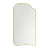 Ellara Modern Irregular Floor Mirrors, 35x65" in Brushed Gold