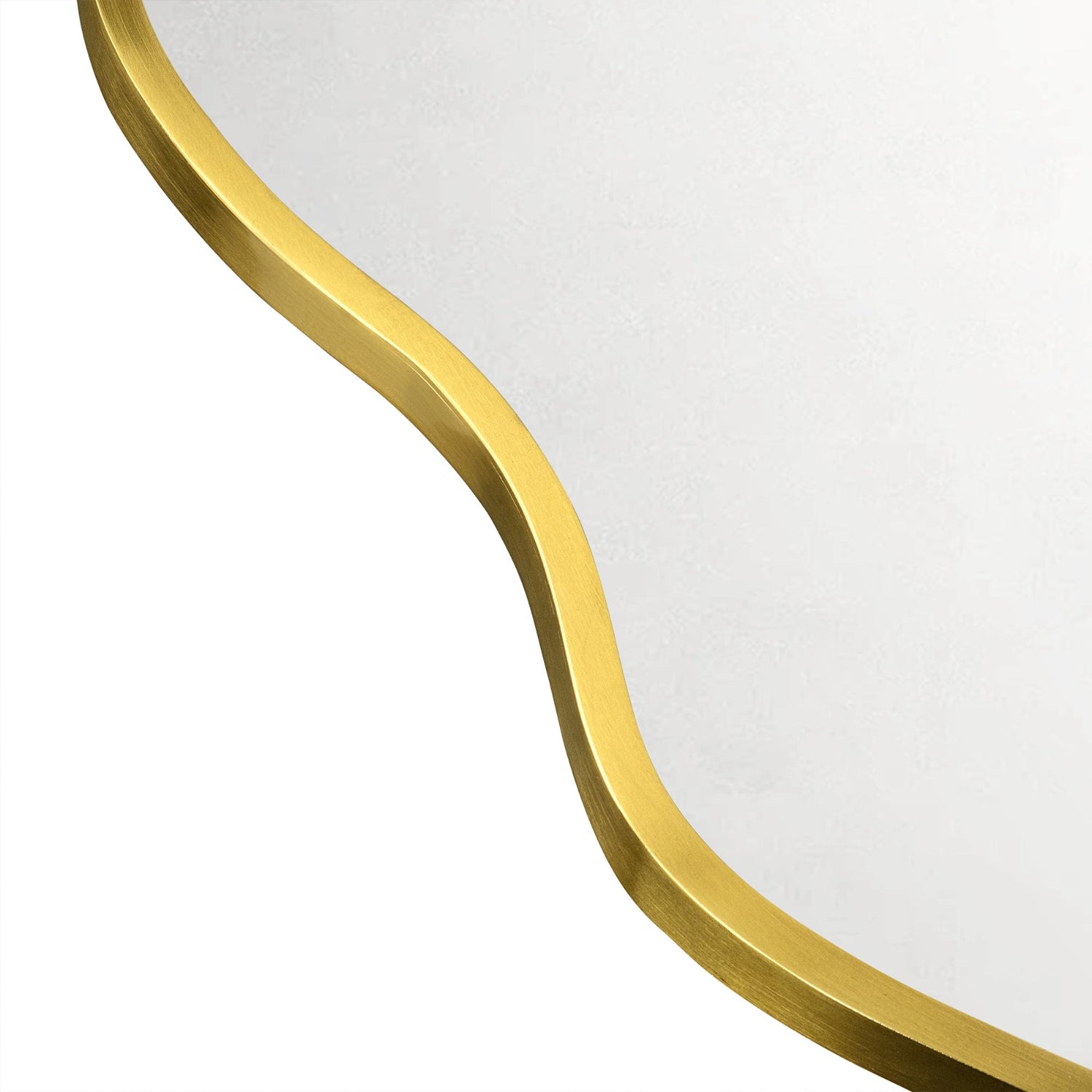 Vallia Modern Irregular Wall Mirrors, 22x24" in Brushed Gold