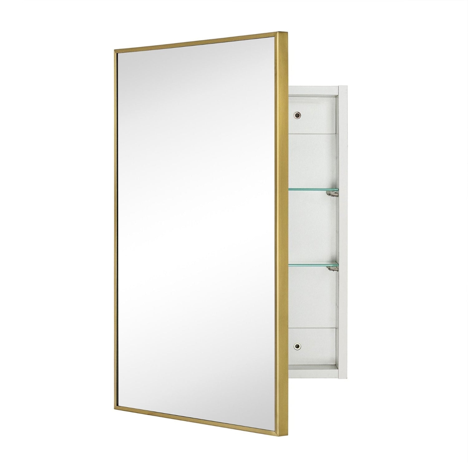 Velin Modern Rectangle Recessed and Surface Mount Bathroom Medicine Cabinet with Mirrors