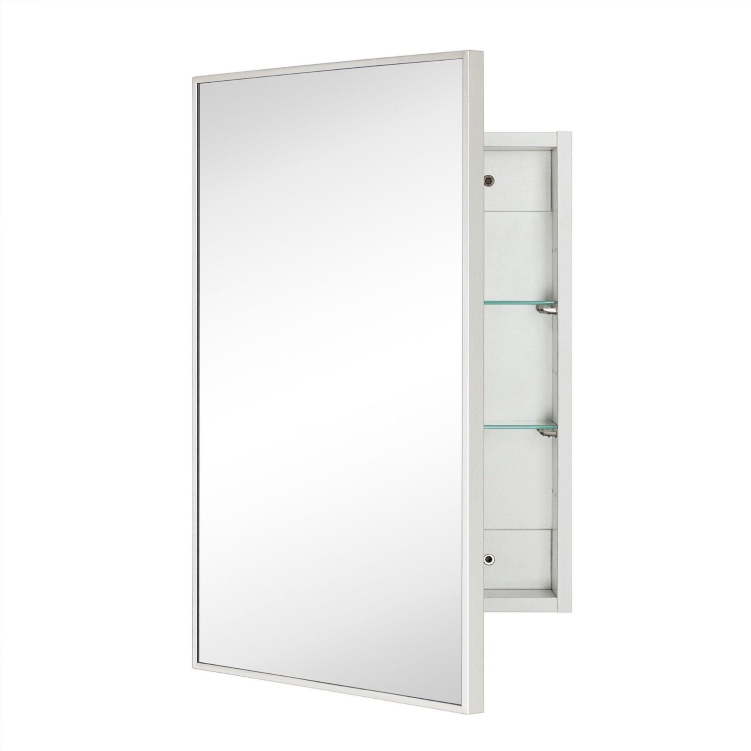 Velin Modern Rectangle Recessed and Surface Mount Bathroom Medicine Cabinet with Mirrors