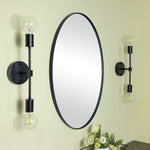 Oval Stainless Steel Framed Wall Mounted Bathroom Vanity Mirror