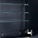 Garnes Modern Rectangle Recessed and Surface Mount Bathroom Medicine Cabinet with Mirrors GC-XB0003 Chrome 16.5x24" TEHOME