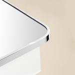 Garnes Modern Rectangle Recessed and Surface Mount Bathroom Medicine Cabinet with Mirrors GC-XB0003 Chrome 16.5x24" TEHOME