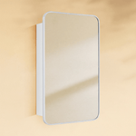 Garnes Modern Rectangle Recessed and Surface Mount Bathroom Medicine Cabinet with Mirrors GC-XB0003 Chrome 16.5x24" TEHOME