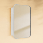 Garnes Modern Rectangle Recessed and Surface Mount Bathroom Medicine Cabinet with Mirrors GC-XB0003 Chrome 16.5x24" TEHOME