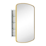 Recessed and Surface Mount Metal Framed Bathroom Medicine Cabinet with Mirror