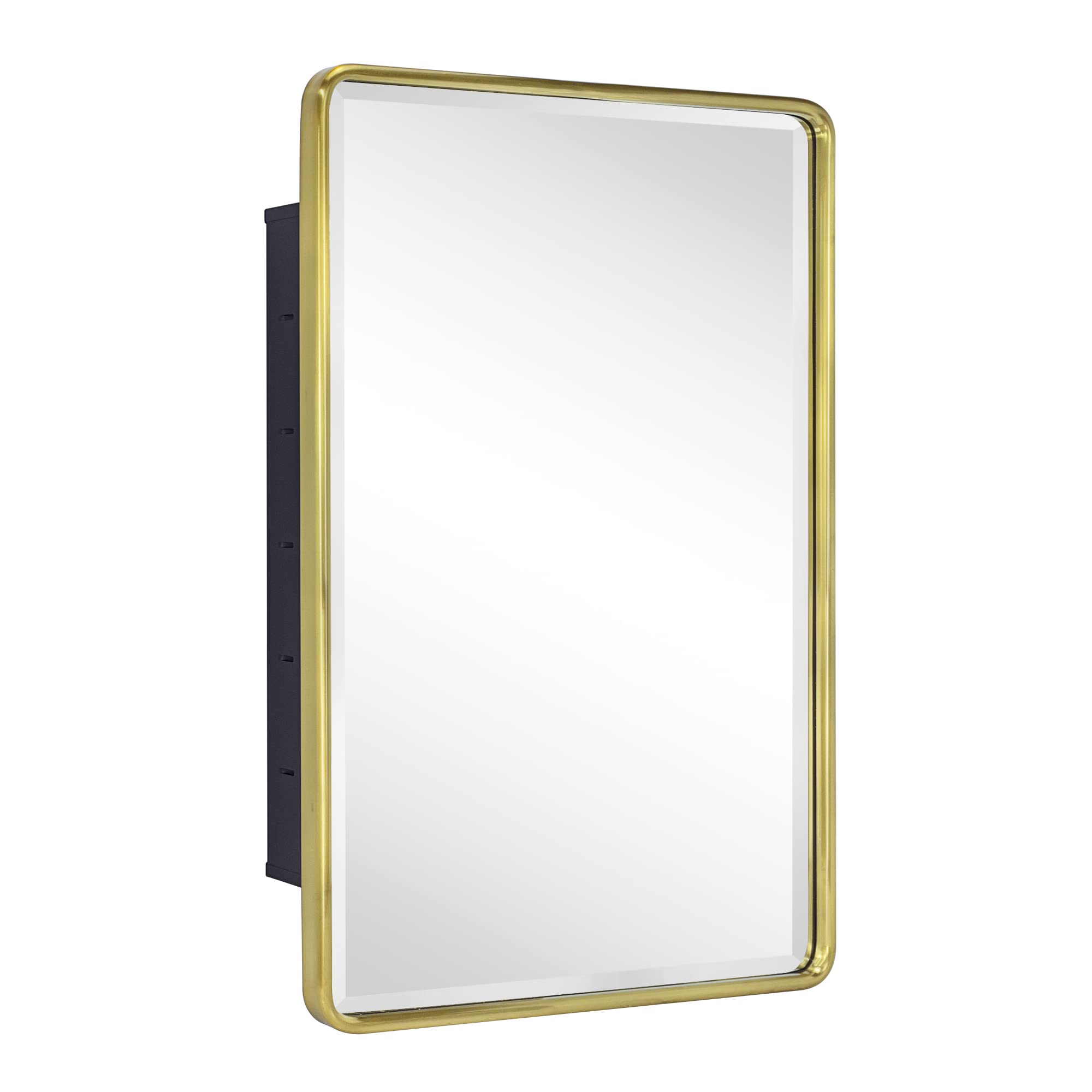 Recessed Rectangular Metal Framed Bathroom Medicine Cabinets with Mirror