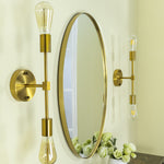 Oval Stainless Steel Framed Wall Mounted Bathroom Vanity Mirror