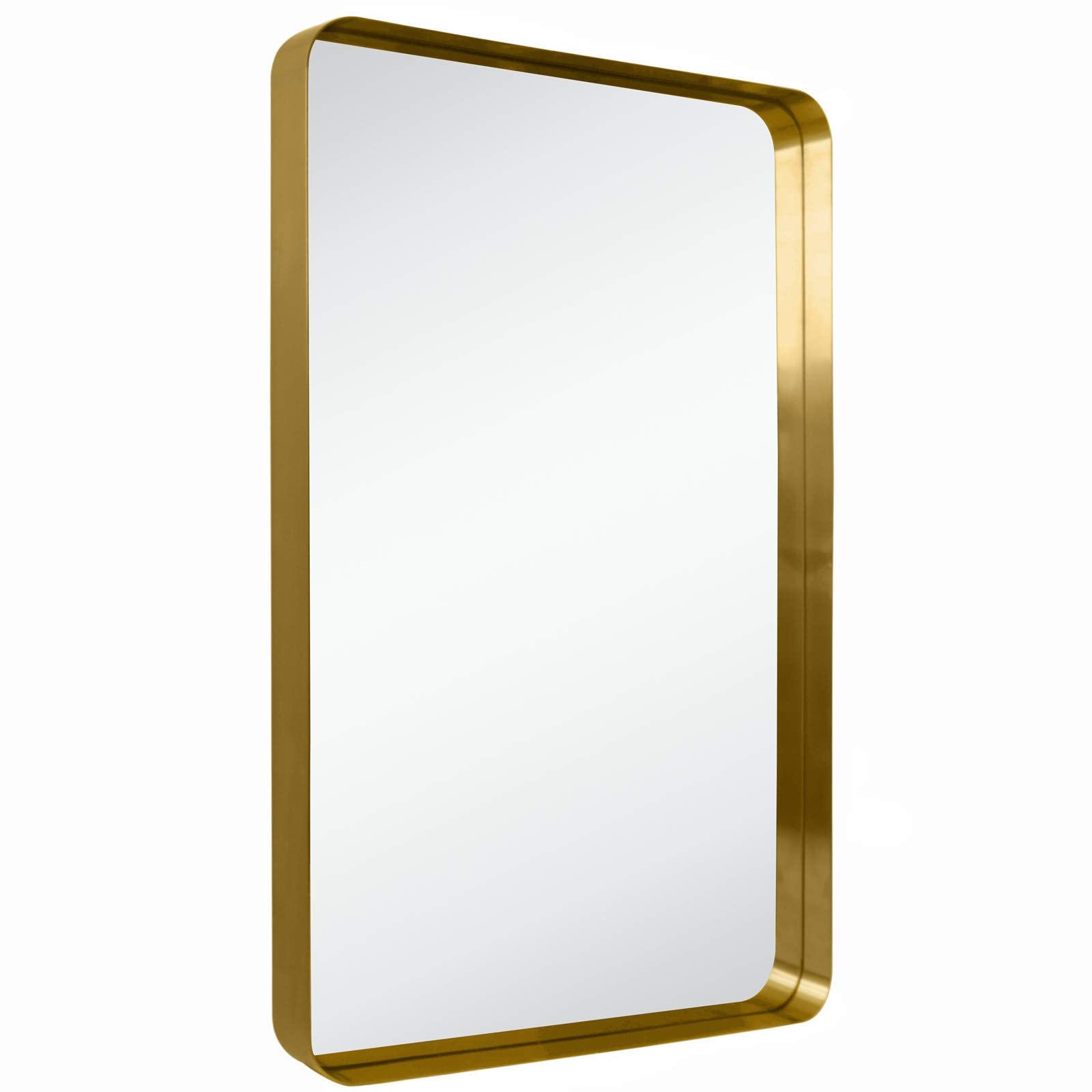 Rectangular Metal Framed Wall Mounted Bathroom Vanity Mirror