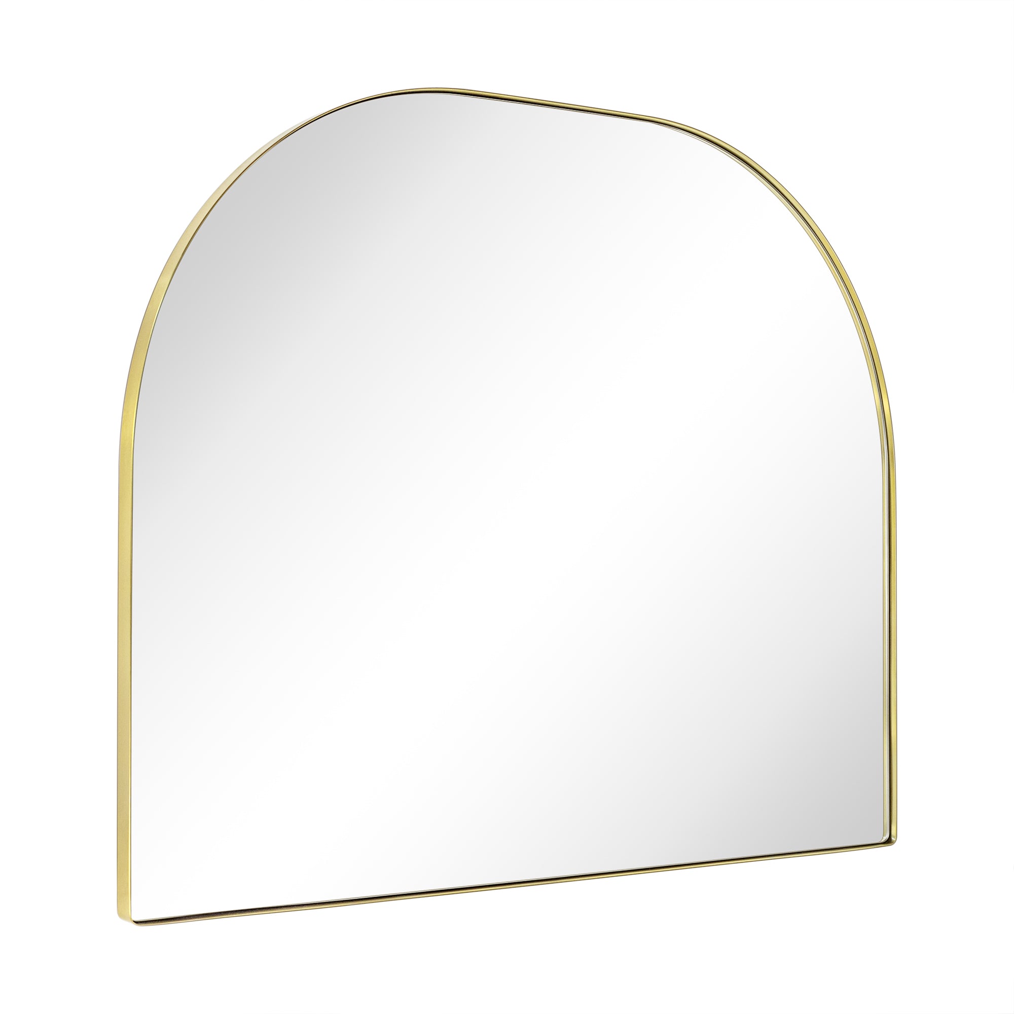 Arched Metal Framed Wall Mounted Bathroom Vanity Mirror