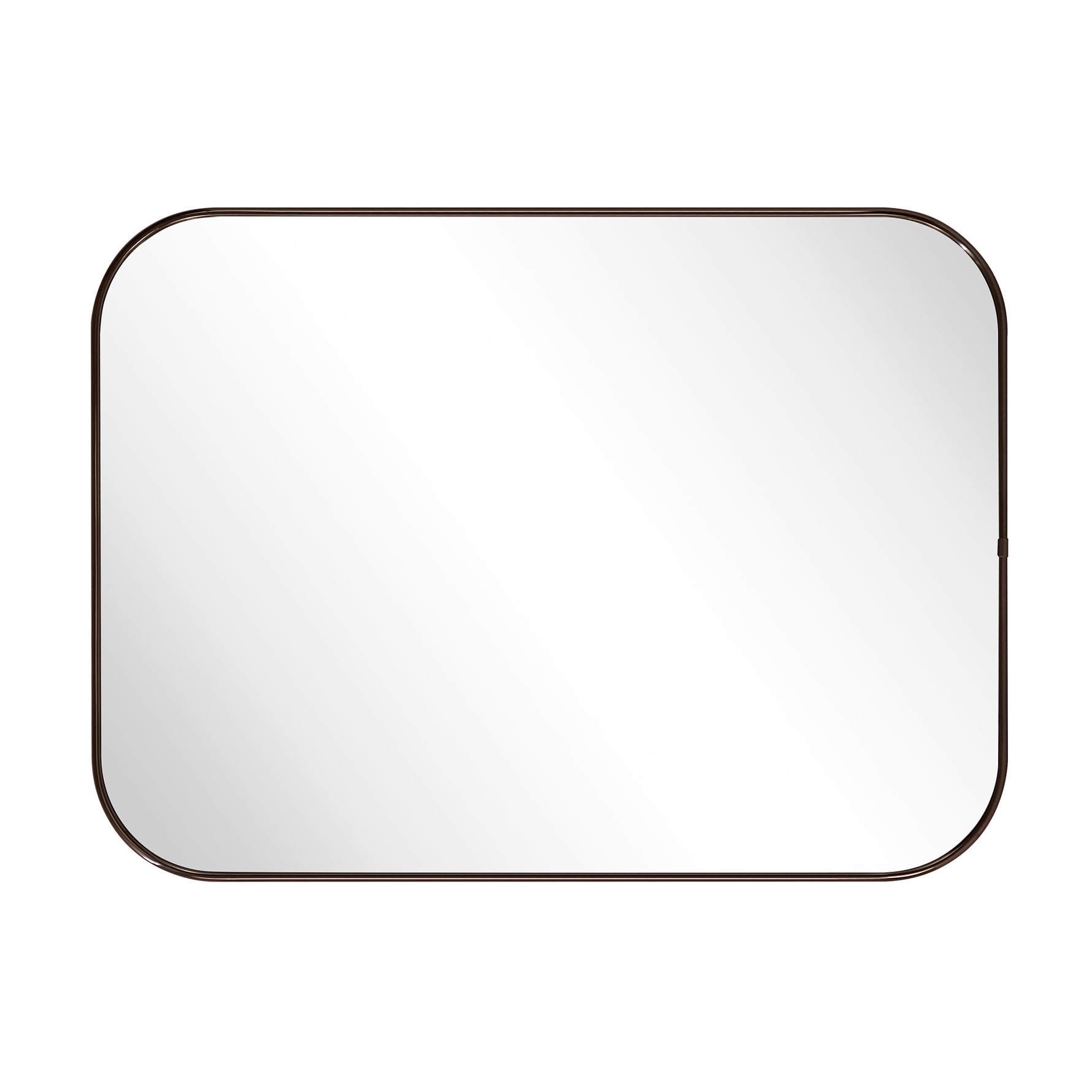 Rounded Rectangular Framed Wall Mounted Bathroom Vanity Mirror