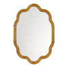 Solace Vintage Scalloped Mirrors, Natural Wood Framed Wall Mirrors,24x36"