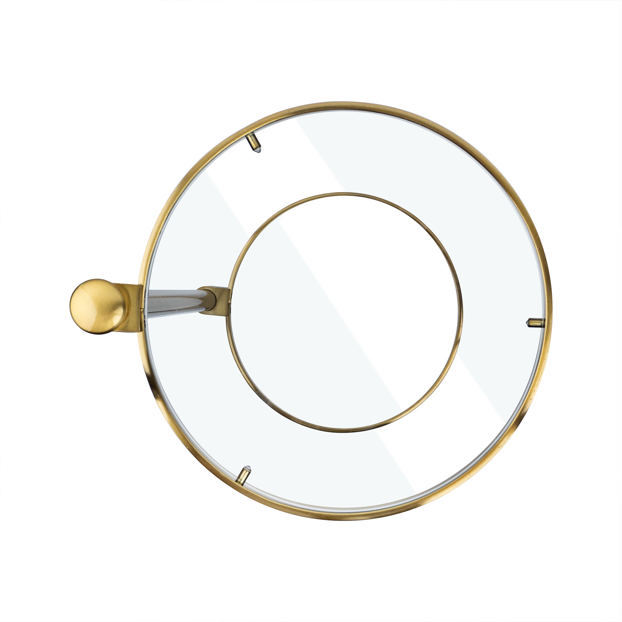 C Shaped Martini Drink Round Table with Black or Gold Metal Base, Tempered Glass top