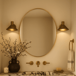 Javell Modern Oval Wall Mirrors GC-0Y001 Black 20x30" TEHOME