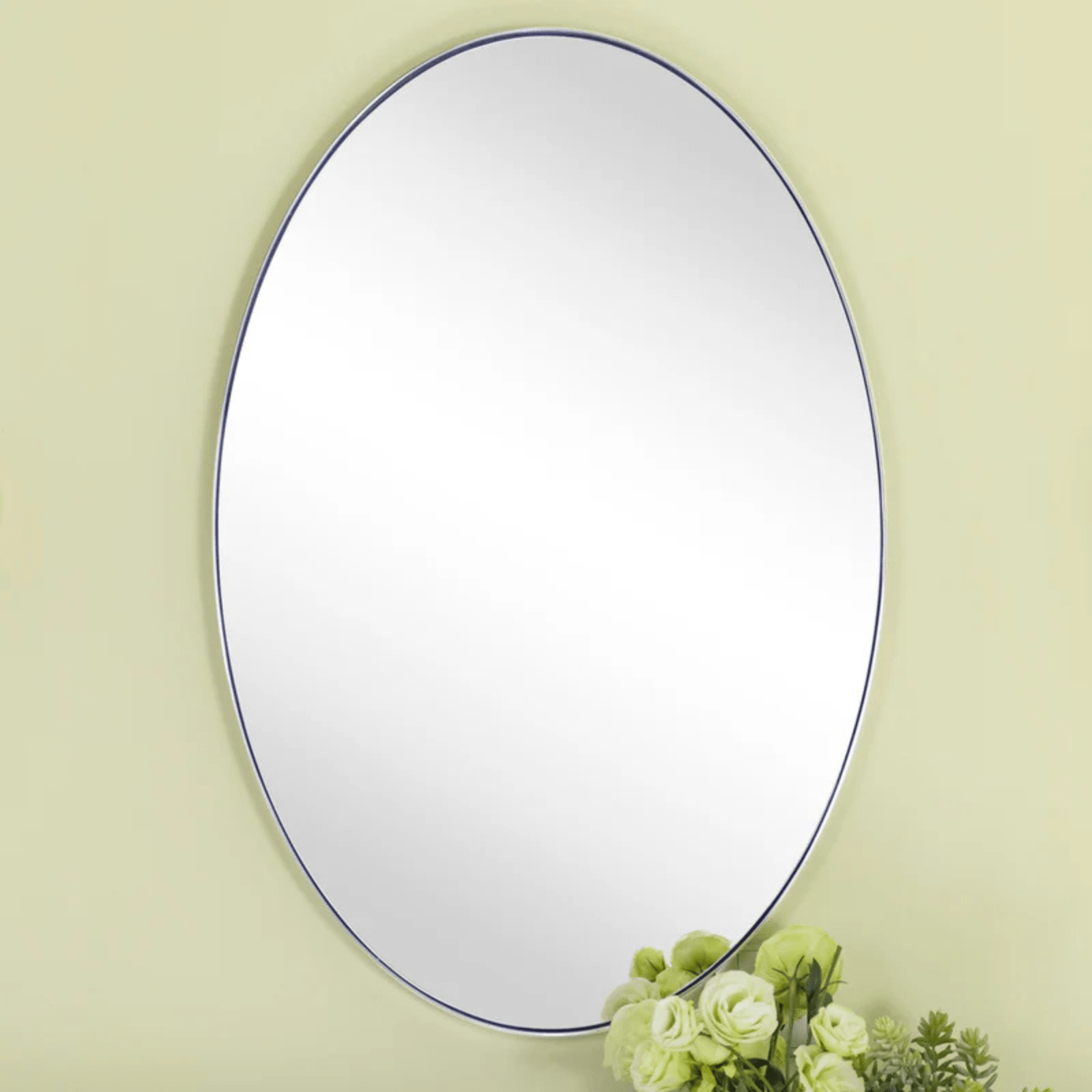 Javell Modern Oval Wall Mirrors GC-0Y007 Brushed Gold 20x30" TEHOME