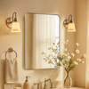 Kengston Modern Rectangle Bathroom Mirrors with Rounded Corners