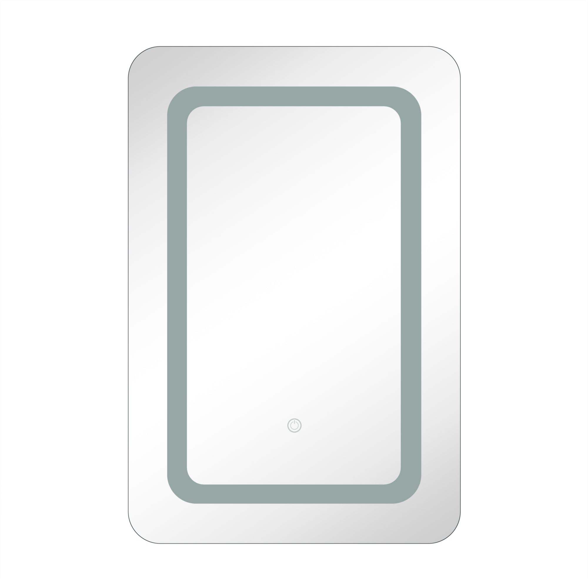  Rectangular Lighted LED Surface Mount Bathroom Medicine Cabinet with Mirror