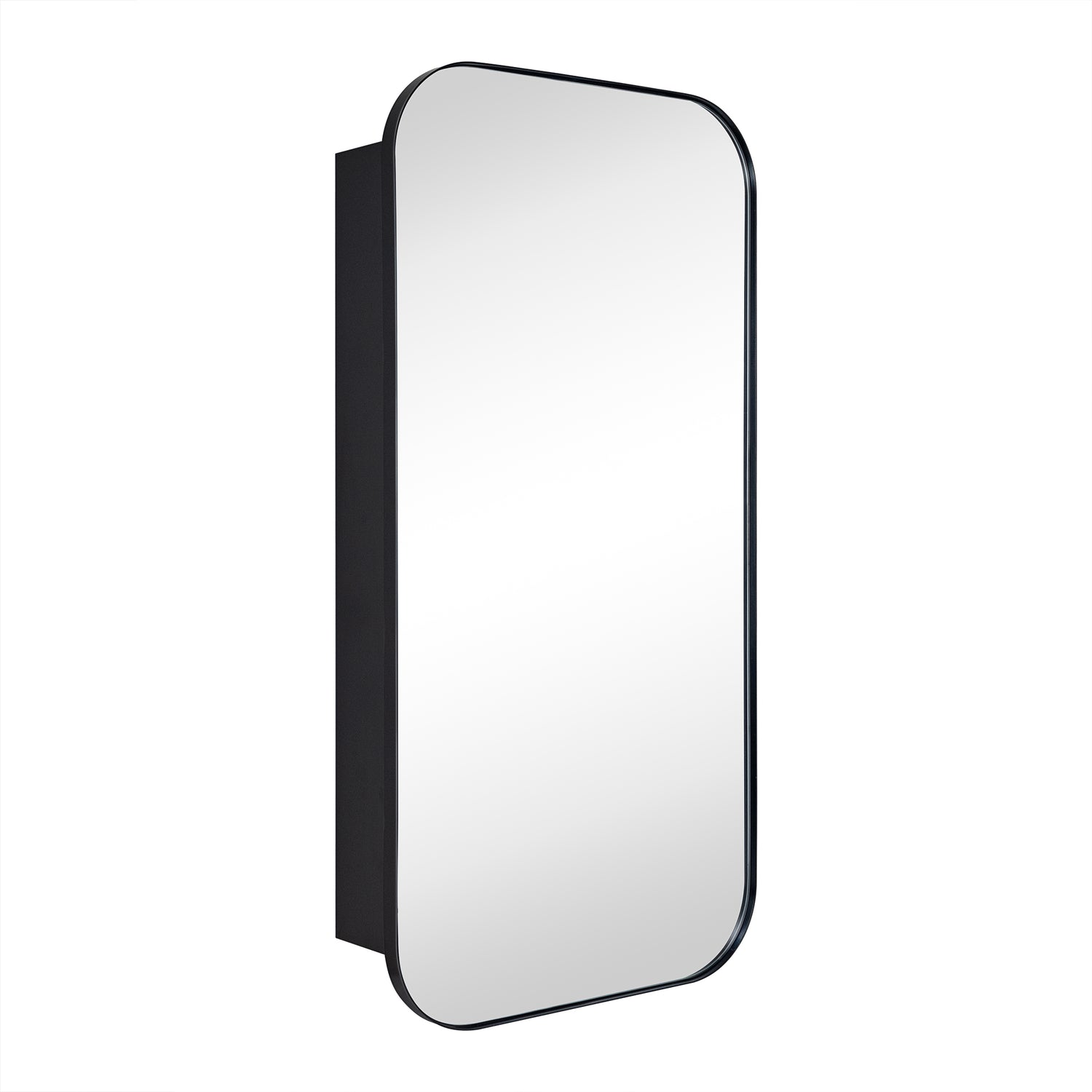 Adasu Mid-century Rectangle Recessed and Surface Mount Bathroom Medicine Cabinet with Mirrors