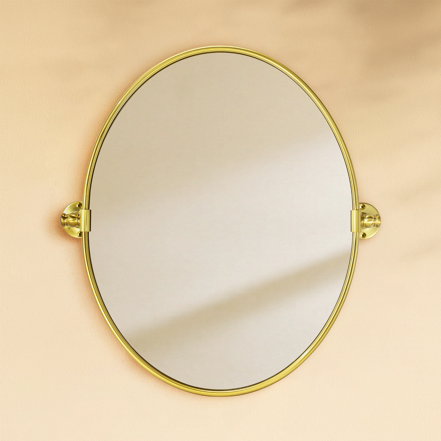 Luecinda Farmhouse Oval Bathroom Pivot Mirrors