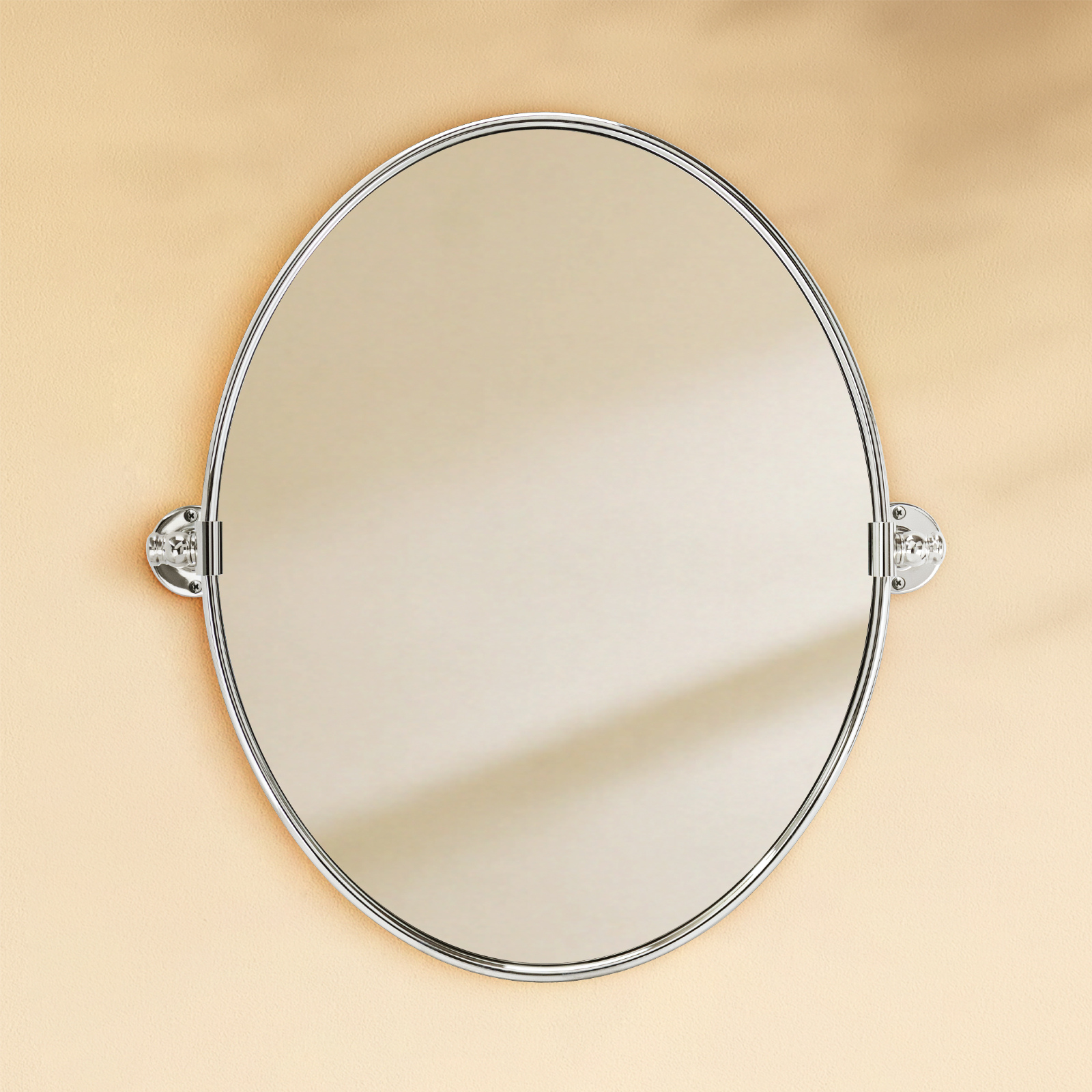 Luecinda Farmhouse Oval Bathroom Pivot Mirrors