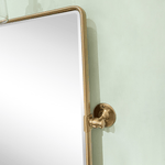Lutalo Farmhouse Rectangle Horizontal Bathroom Pivot Mirrors GC-00189 Chrome 35x23" TEHOME