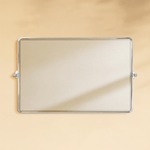 Lutalo Farmhouse Rectangle Horizontal Bathroom Pivot Mirrors GC-00189 Chrome 35x23" TEHOME