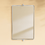 Lutalo Farmhouse Rectangle Horizontal Bathroom Pivot Mirrors GC-00190 Brushed Gold 35x23" TEHOME