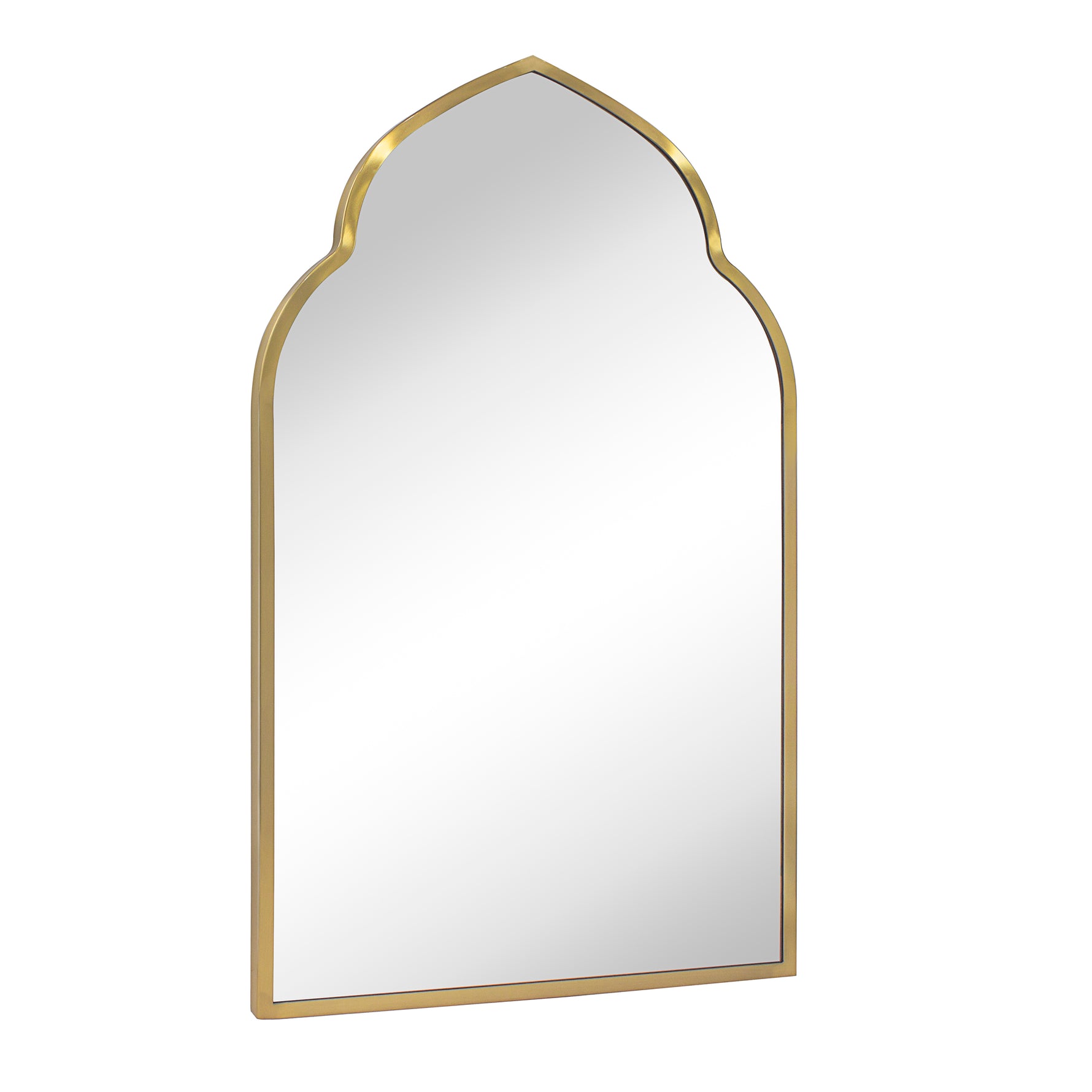 Arched Stainless Steel Metal Framed Wall Mounted Bathroom Vanity Mirror