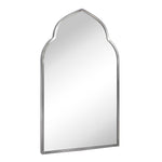 Arched Stainless Steel Metal Framed Wall Mounted Bathroom Vanity Mirror