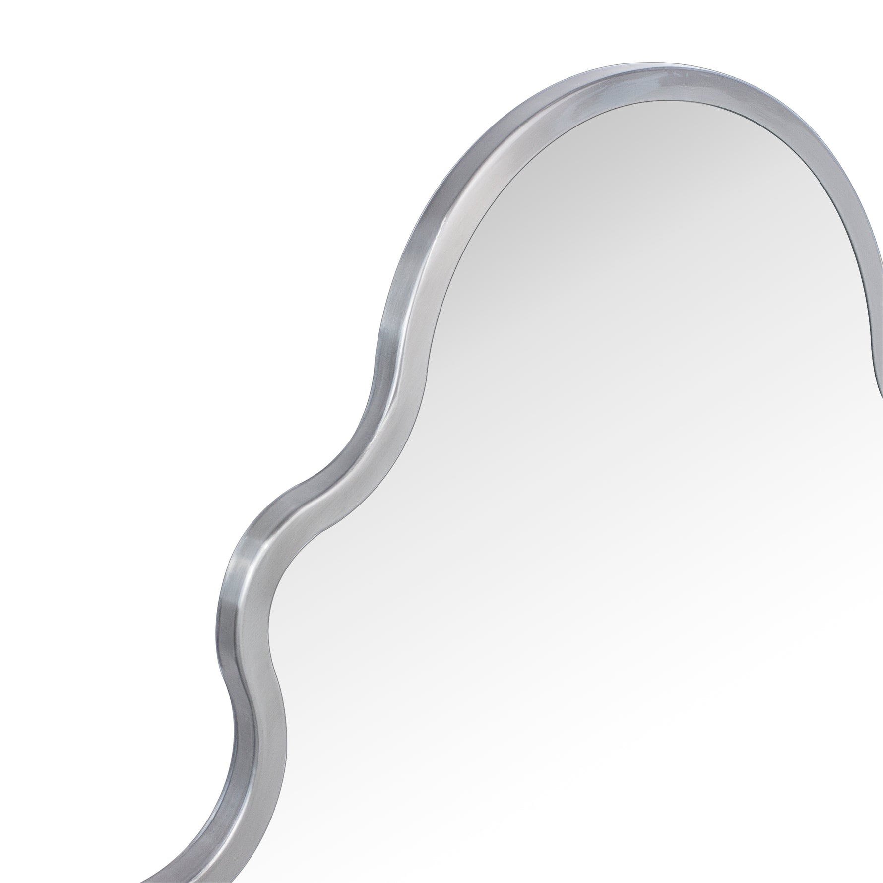 Arched Stainless Steel Metal Framed Wall Mounted Bathroom Vanity Mirror