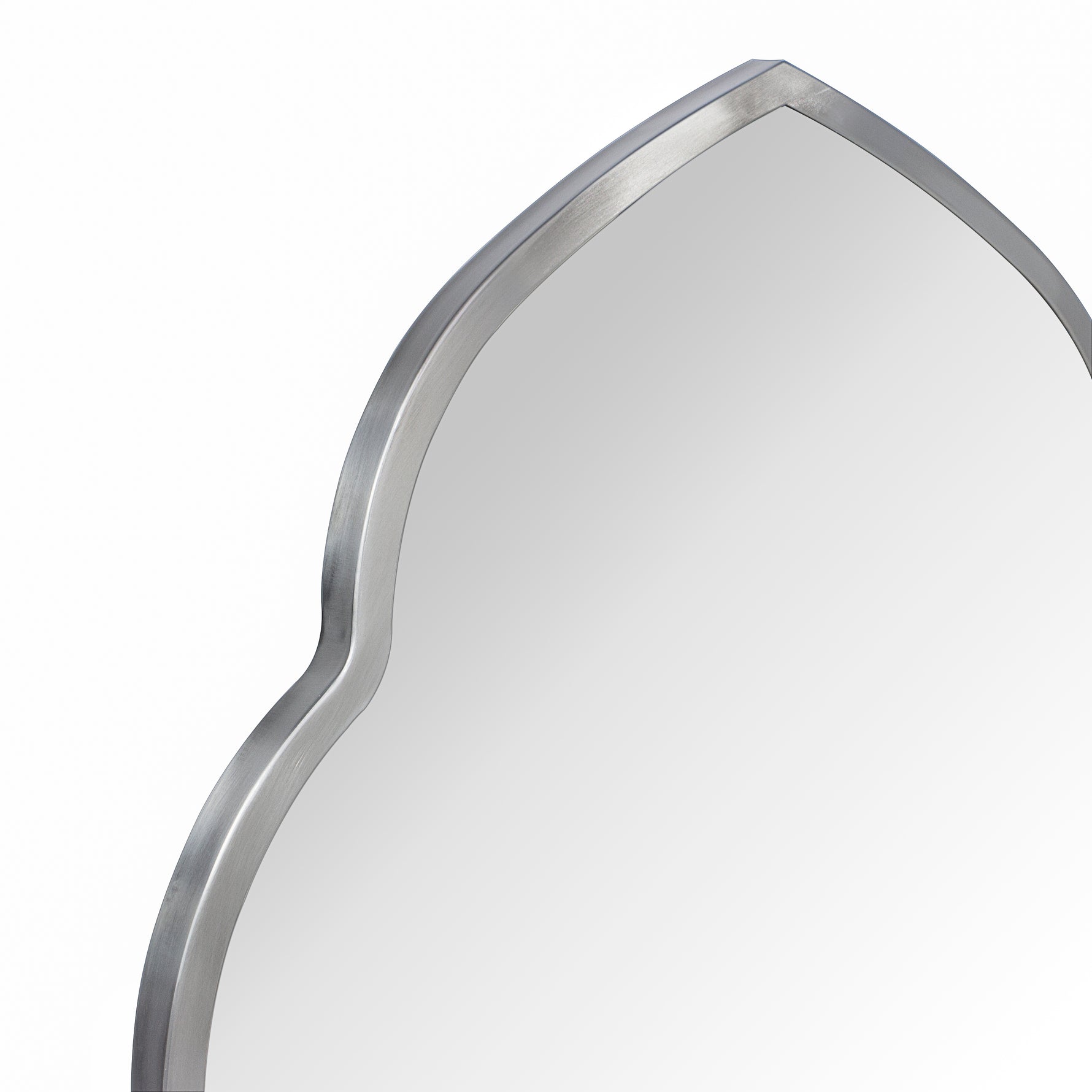 Arched Stainless Steel Metal Framed Wall Mounted Bathroom Vanity Mirror