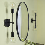 Oval Stainless Steel Framed Wall Mounted Bathroom Vanity Mirror