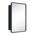 Surface Mount Rectangular Metal Framed Bathroom Medicine Cabinet with Mirror