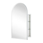  Arched Recess and Surface Mount Frameless Medicine Cabinet with Mirror