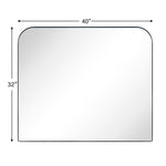 Rounded Corner Mantel Framed Wall Mounted Bathroom Mirror