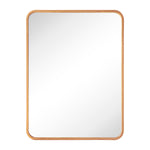 Rectangular Wood Framed Wall Mounted Bathroom Vanity Mirror