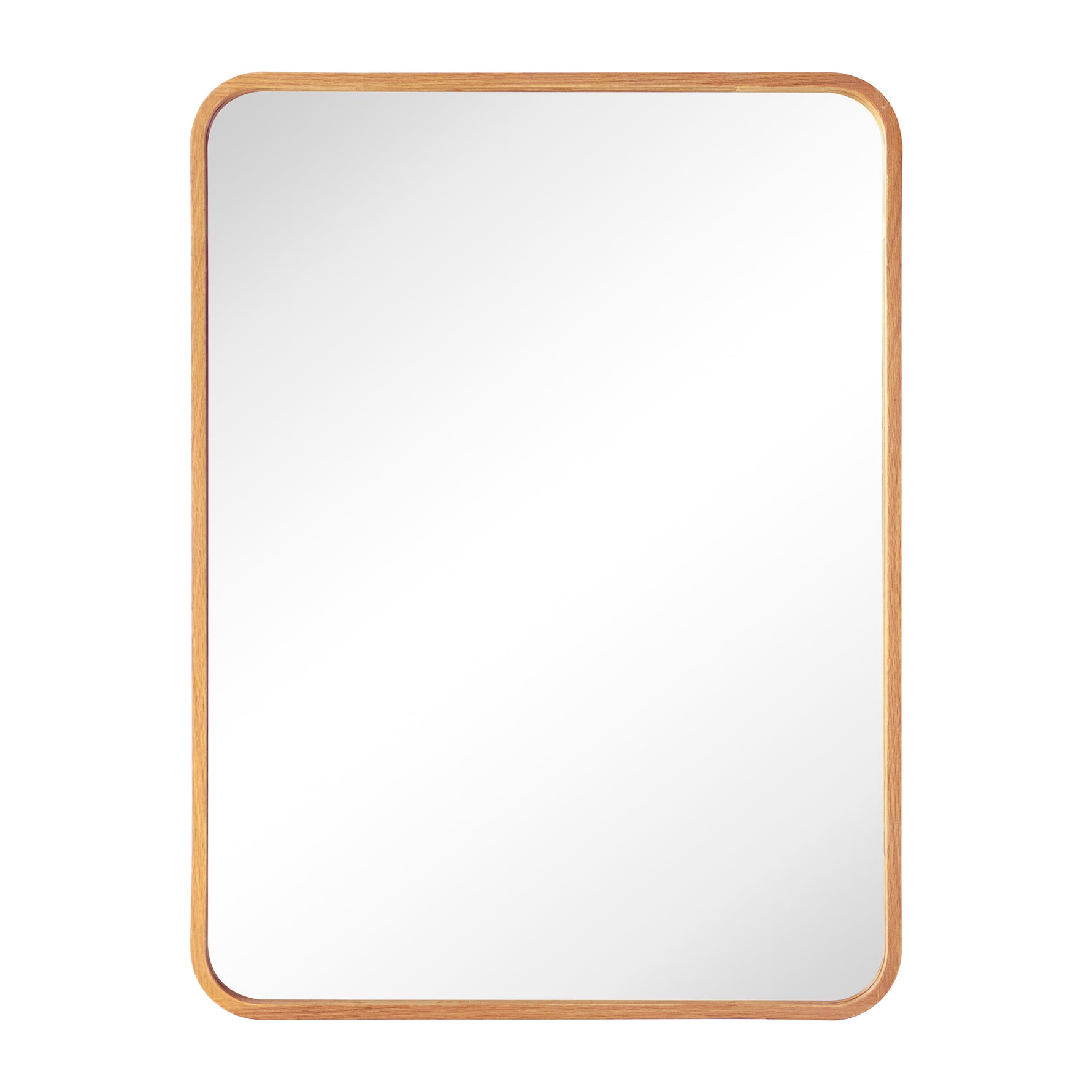 Rectangular Wood Framed Wall Mounted Bathroom Vanity Mirror