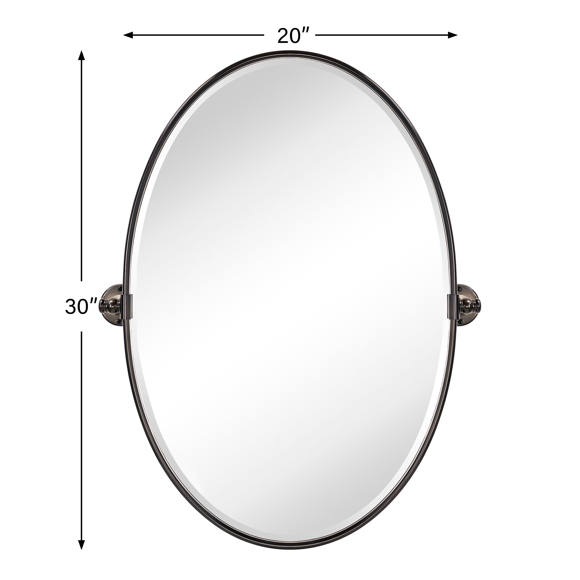  Pivot Oval Metal Framed Wall Mounted Bathroom Vanity Mirror