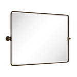 Rectangular Metal Framed Pivot Wall Mounted Bathroom Vanity Mirror