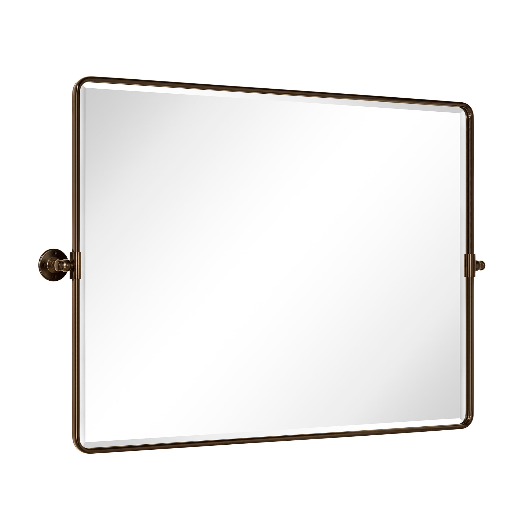 Rectangular Metal Framed Pivot Wall Mounted Bathroom Vanity Mirror