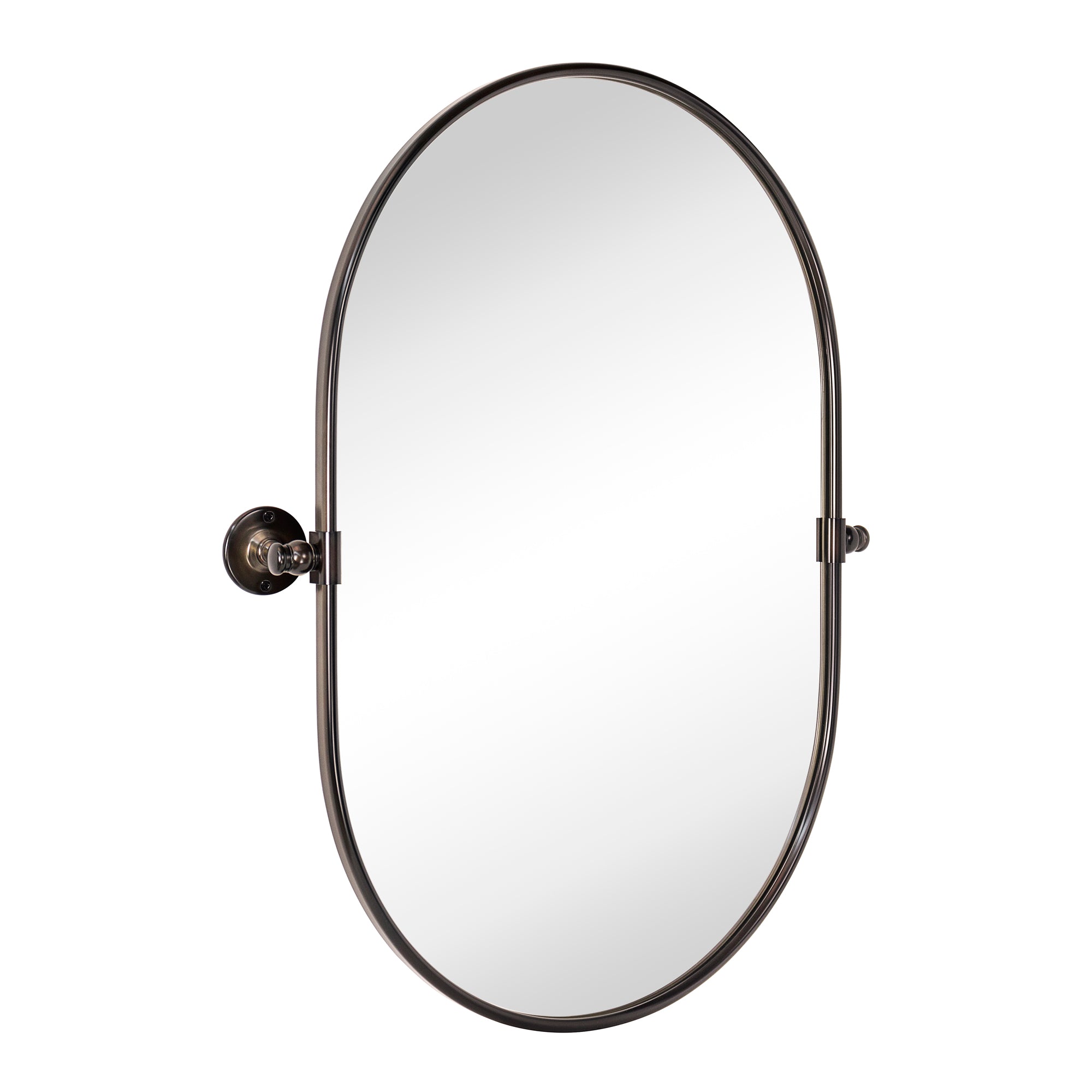 Pill Oval Metal Framed Tilting Wall Mounted Bathroom Vanity Mirror