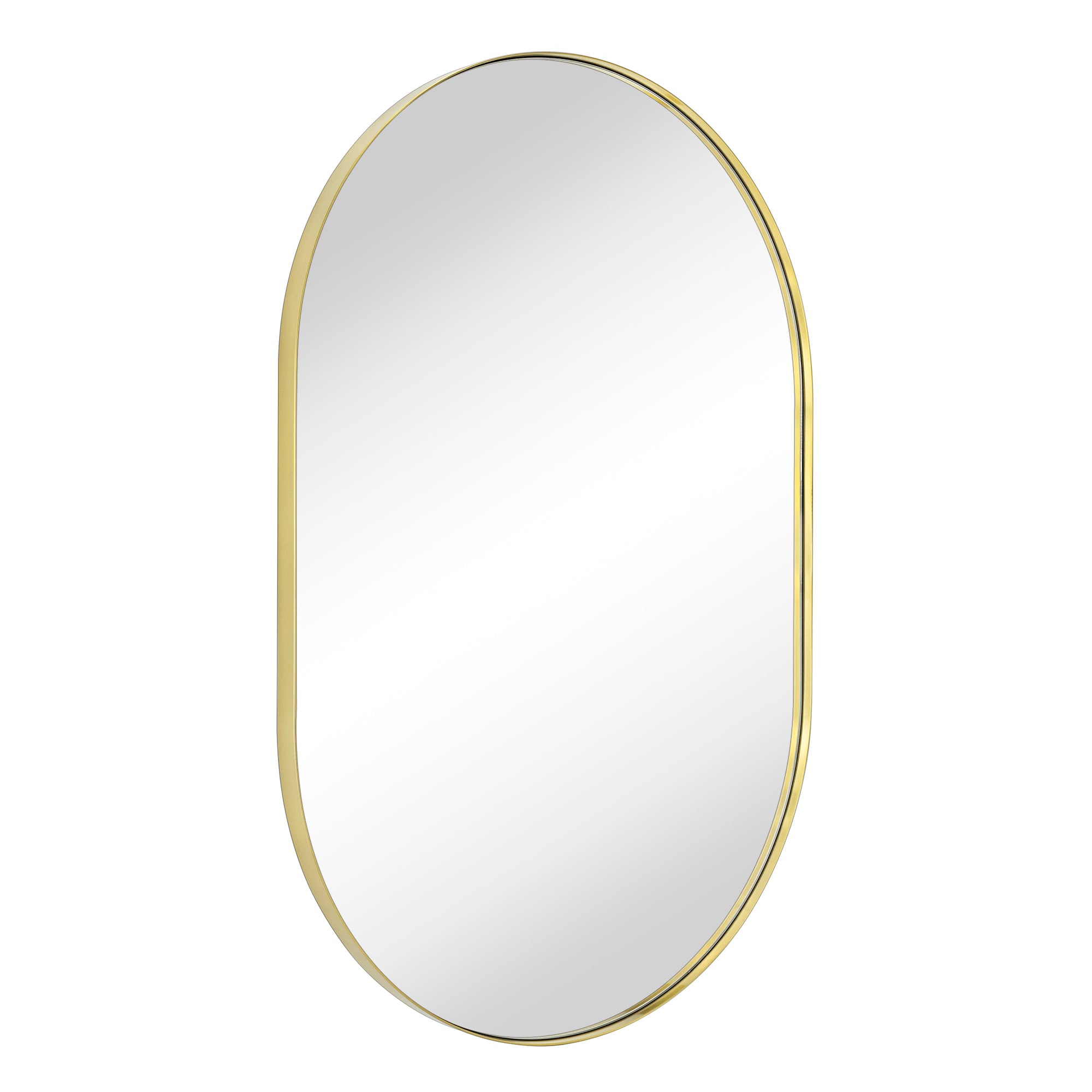 Oval Metal Framed Wall Mounted Bathroom Vanity Mirror